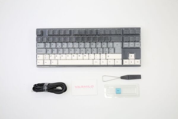 Varmilo VEA88 Yakumo V2 TKL MX Silent Red - speltangentbord, gr&aring;/vit