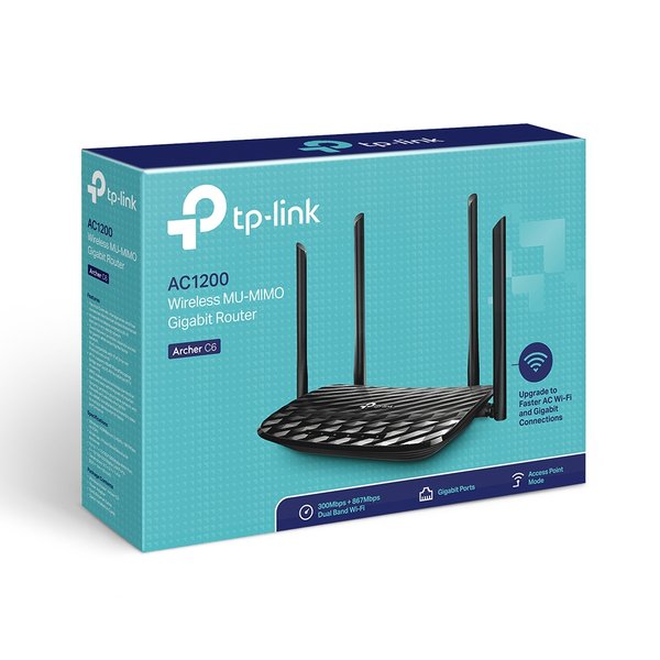 TP-Link Archer C6 V2, AC1200, Dual-Band - Wi-Fi router