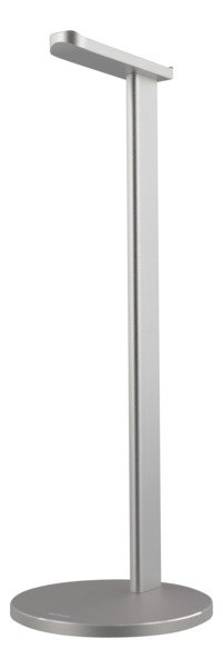 DELTACO kuuloketeline, alumiinia, liukueste, hopea