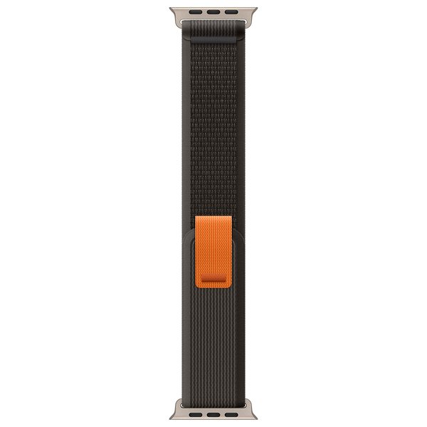 Apple Watch 49mm - Trail-ranneke, Musta/Harmaa (M/L)