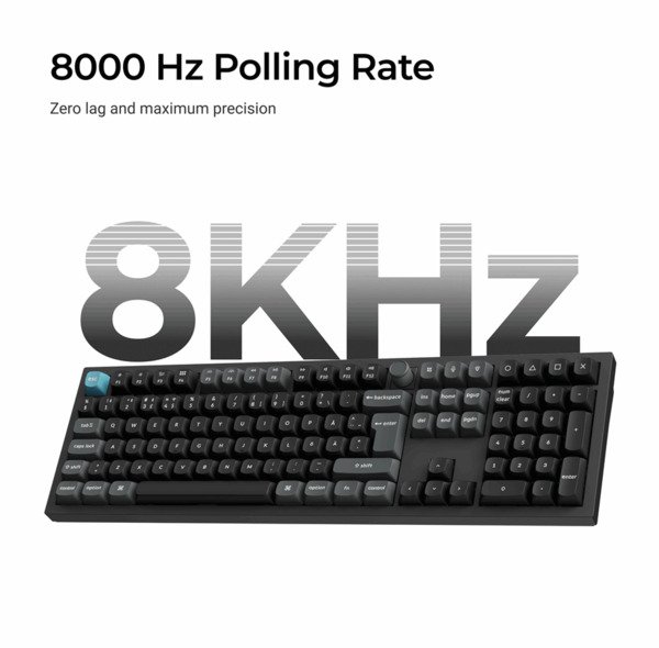 Keychron Q6 Ultra 8K -langaton mekaaninen pelin&auml;pp&auml;imist&ouml;, Silk POM Brown, musta