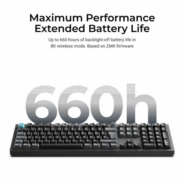 Keychron Q6 Ultra 8K -langaton mekaaninen pelin&auml;pp&auml;imist&ouml;, Silk POM Brown, musta