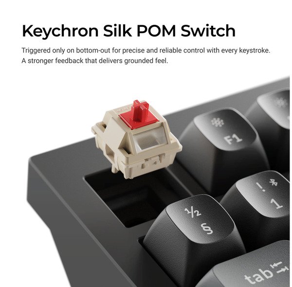 Keychron Q6 Ultra 8K -langaton mekaaninen pelin&auml;pp&auml;imist&ouml;, Silk POM Brown, musta