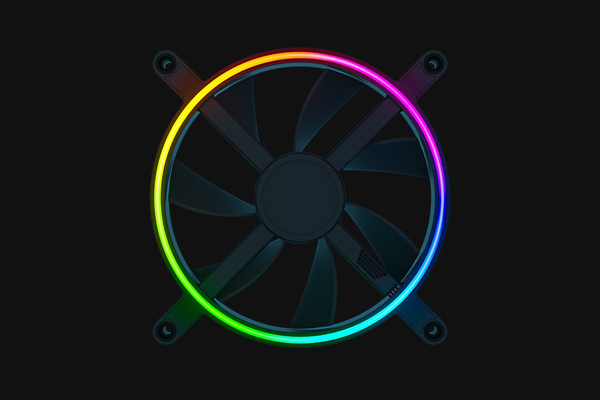 Razer Kunai Chroma, ARGB, PWM 140mm - cse fan, black