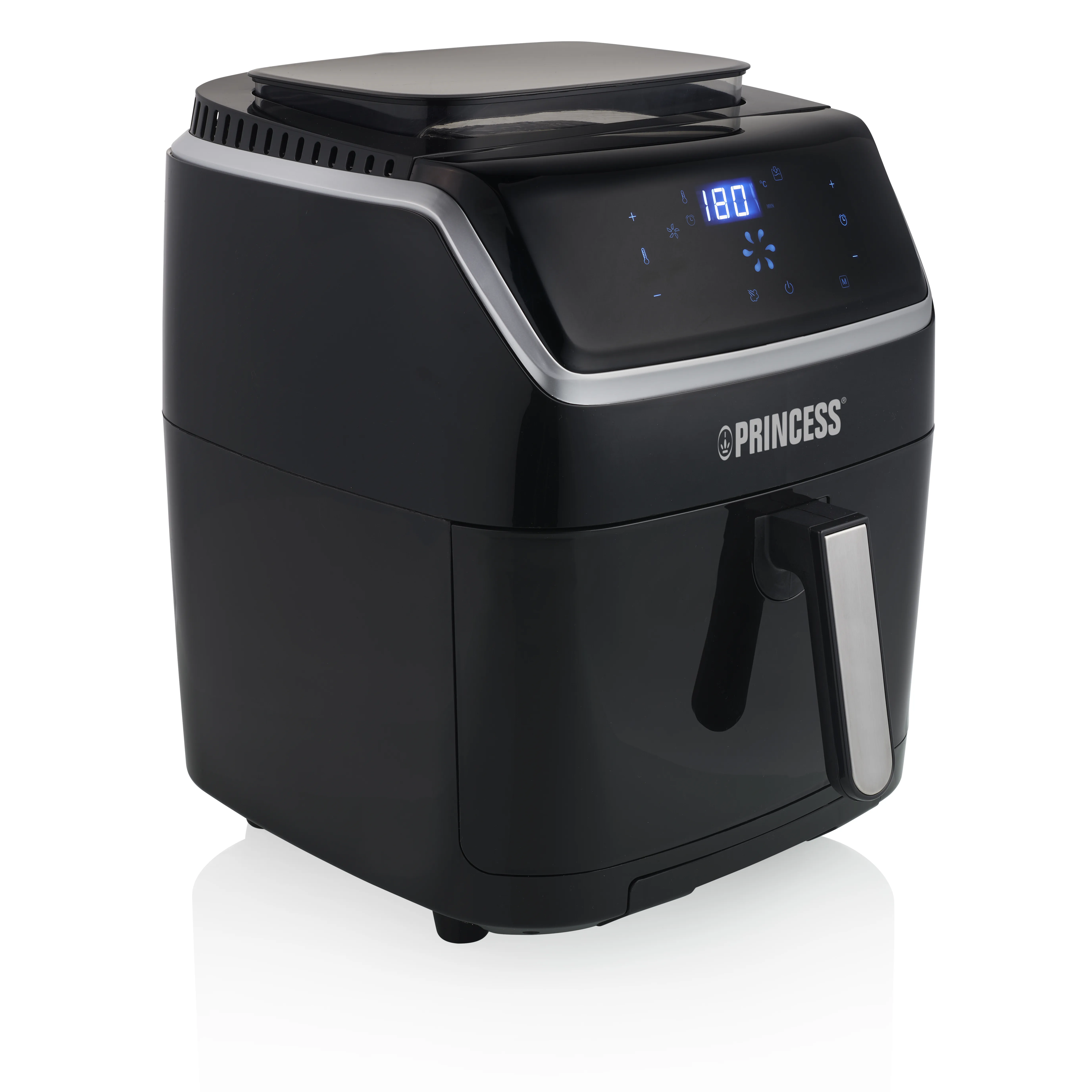 Princess Aerofryer with steam- airfryer, black, 6.5l