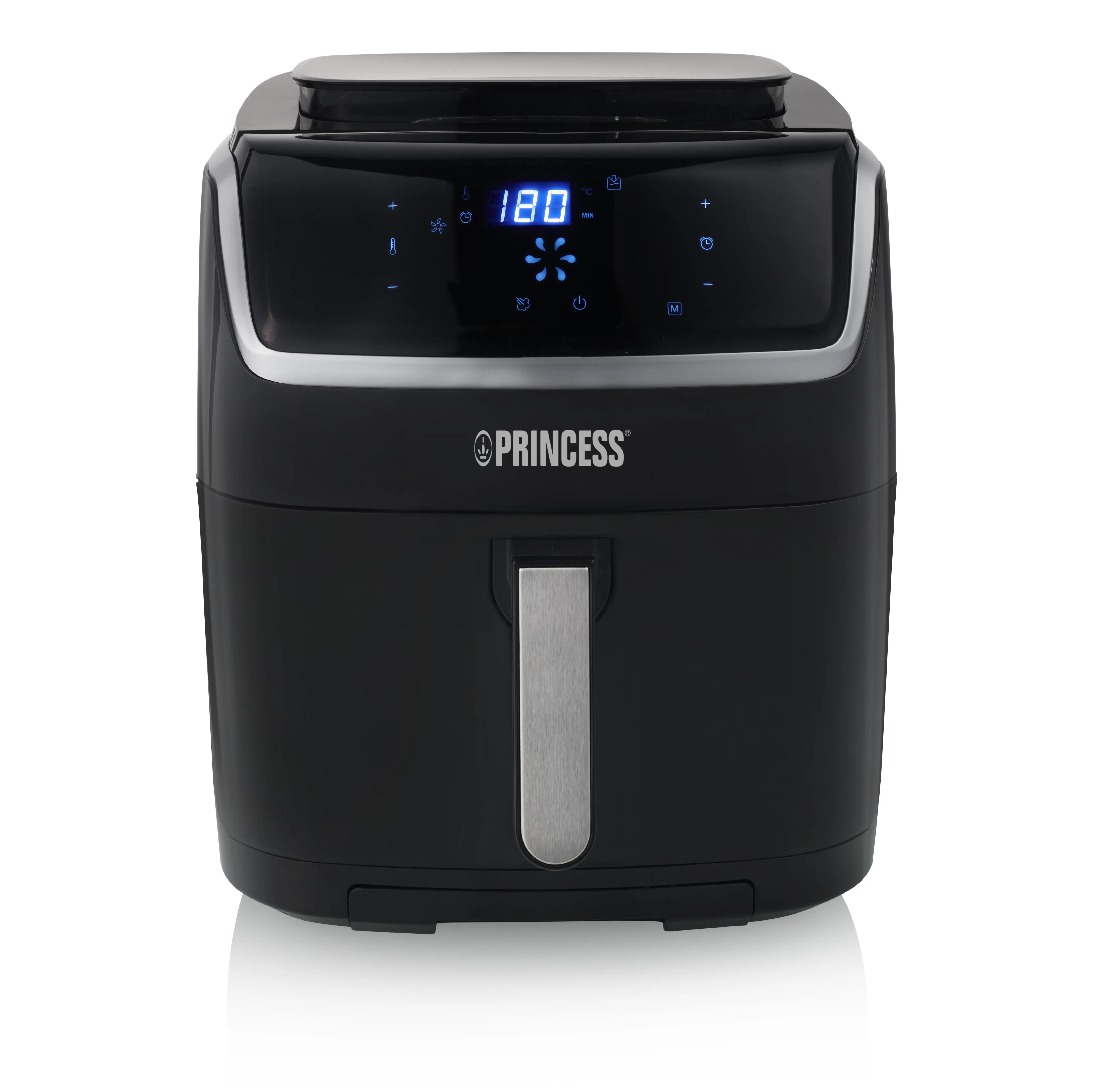 Princess Aerofryer with steam- airfryer, black, 6.5l