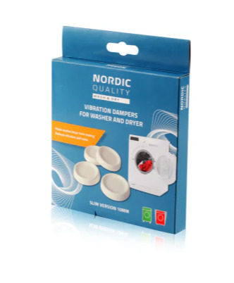 Nordic Quality White Rubber Vibration Dampers, 4-pack