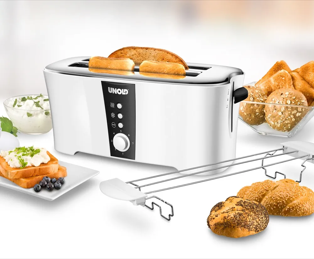 Unold - toaster, 4 slice(s),  Black/White