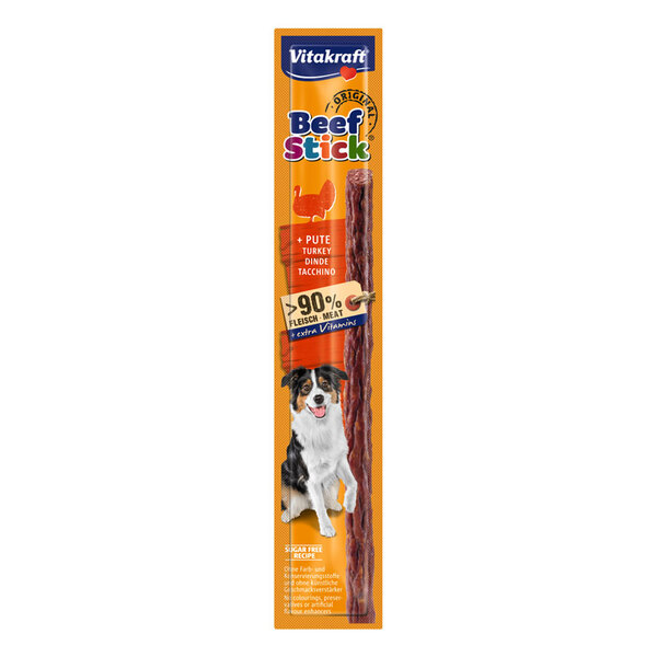 Vitakraft Beef Stick with Turkey, Koiran herkku, Sokeriton, 12 g