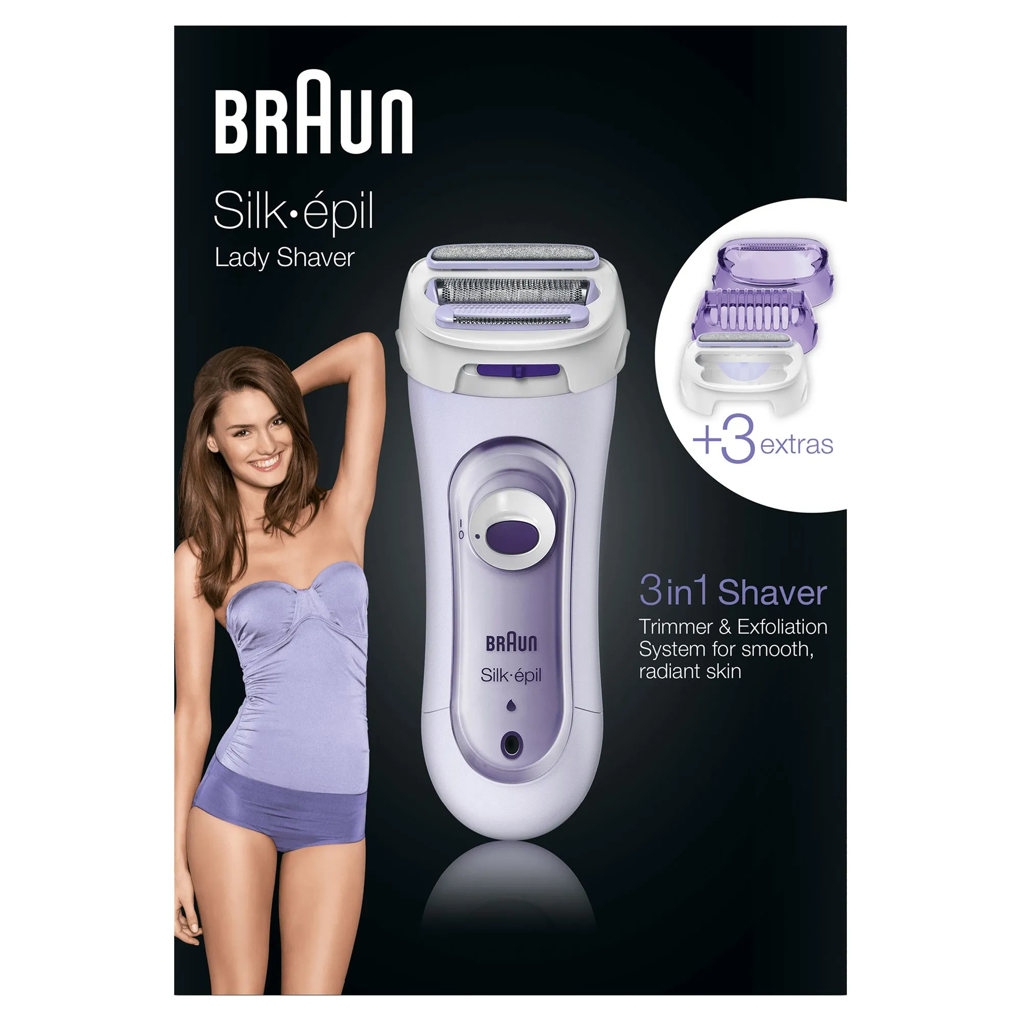 BRAUN LS5560 3-IN-1 LADY SHAVER LADATTAVA
