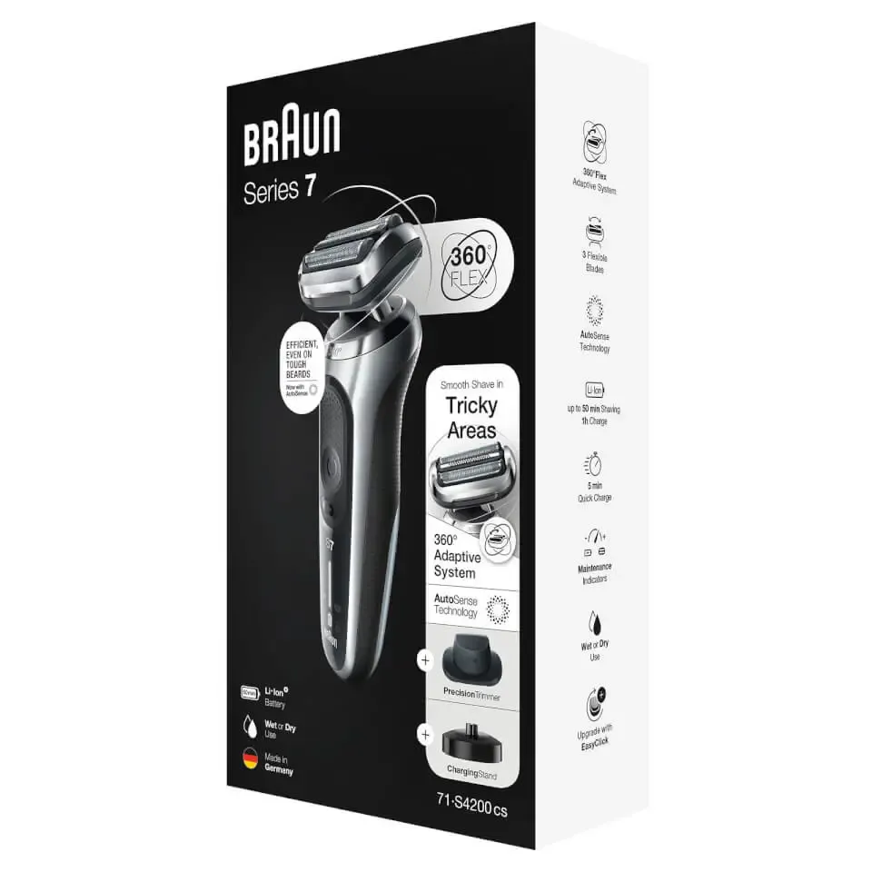 Braun Series 7 71-S4200cs - foil shaver trimmer, Black