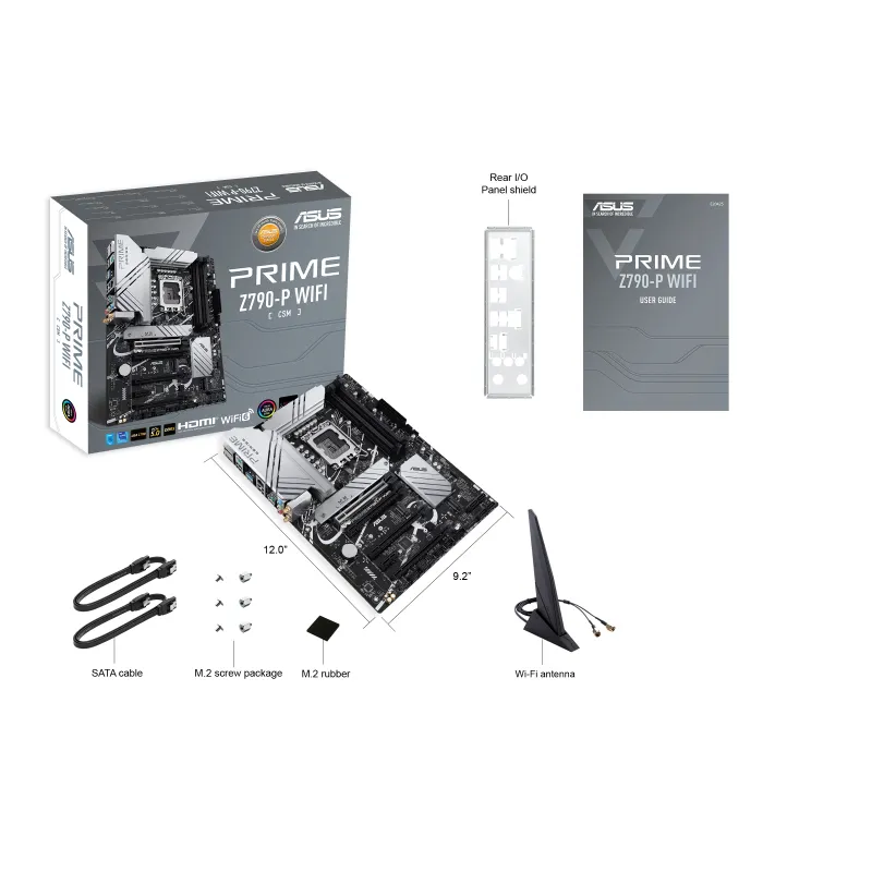 ASUS PRIME Z790-P WIFI-CSM LGA1700 4xDIMM DDR5 USB3.2 GEN 2 4xSATA MB 3xM.2 1xHDMI 1xDP