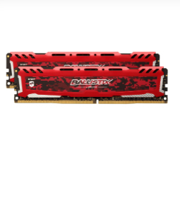 Crucial 16GB (2x8GB) Ballistix Sport LT, DDR4 2666MHz - Red