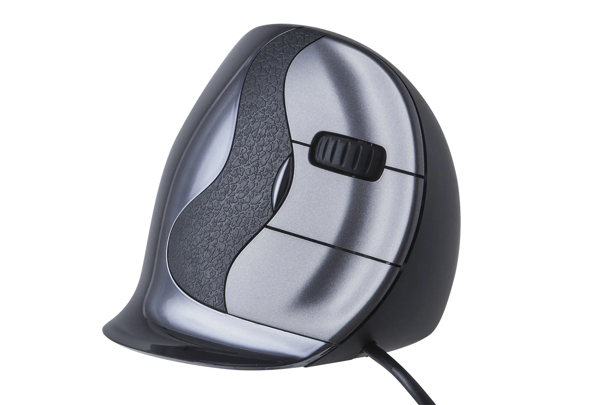 Evoluent VerticalMouse D Large tr&aring;dbunden ergonomisk mus, svart