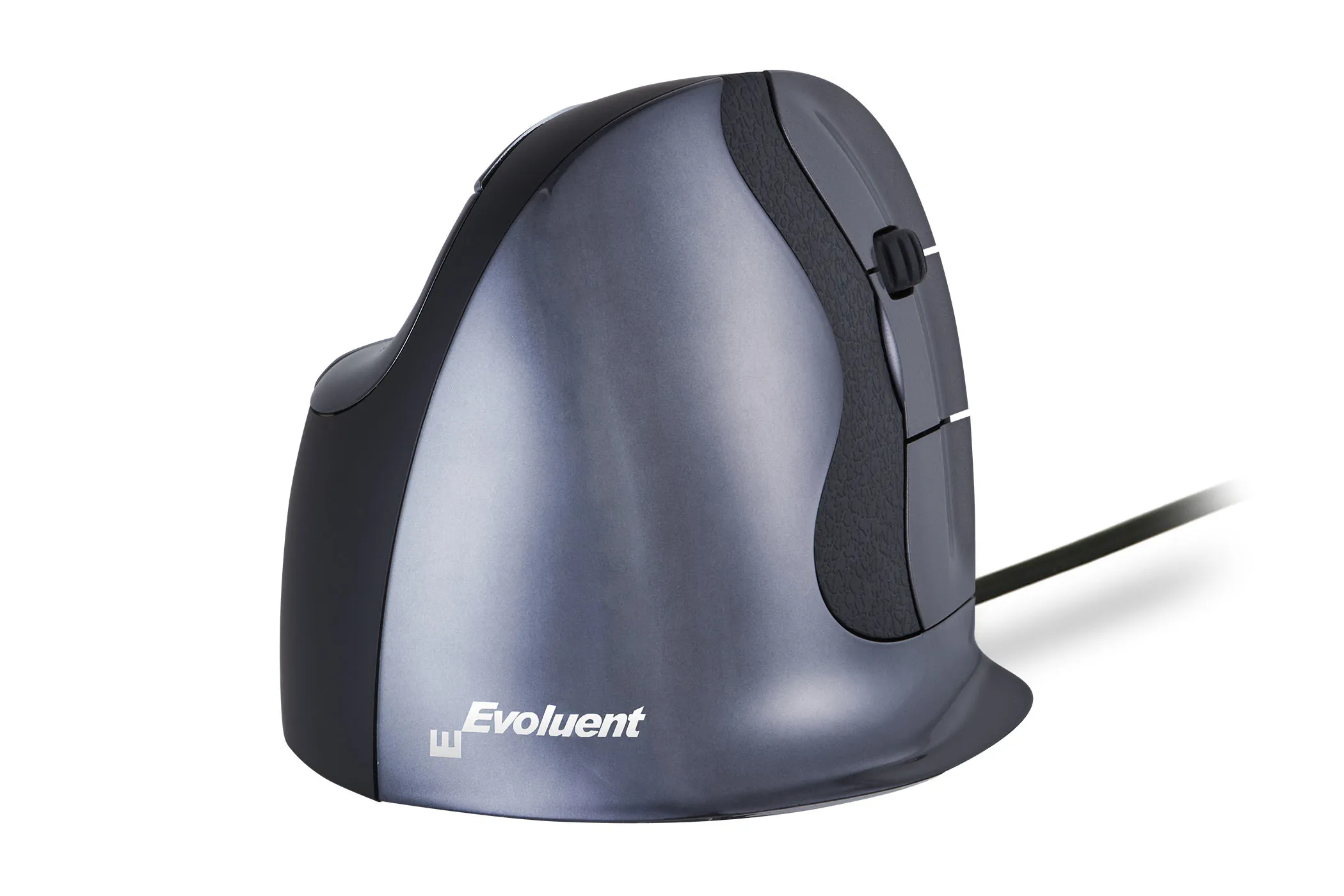 Evoluent VerticalMouse D Large tr&aring;dbunden ergonomisk mus, svart
