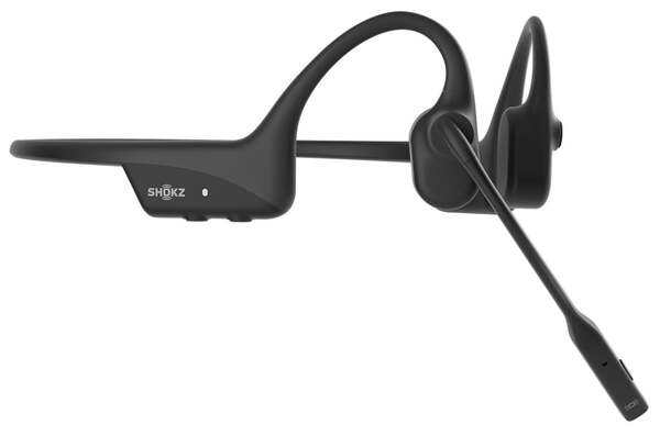 Shokz OpenComm2 Industrial Version Wireless Bone Conductor Headset with Wireless Adapter, Black
