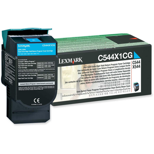 Lexmark C544X1CG Extra High Yield -laserv&auml;rikasetti, syaani