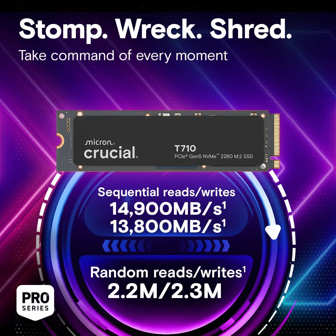 Crucial T710 2 TB, PCI Express 5.0, M.2 - SSD