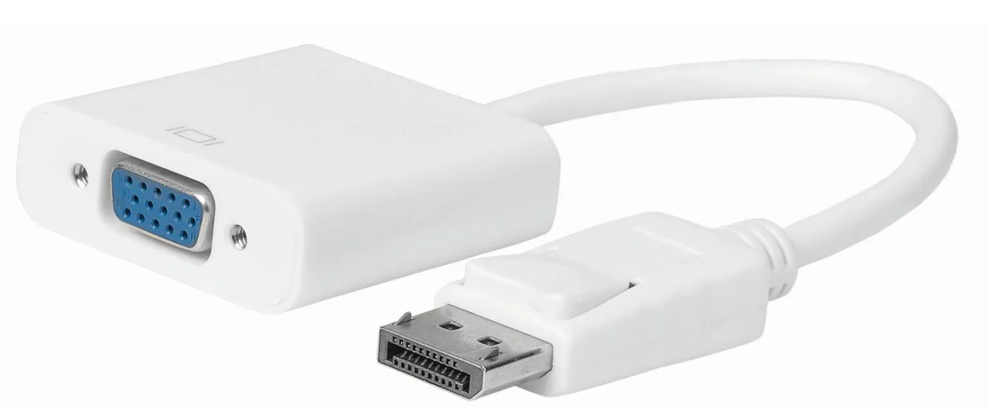 MicroConnect  VGA – DisplayPort -adapteri, Valkoinen