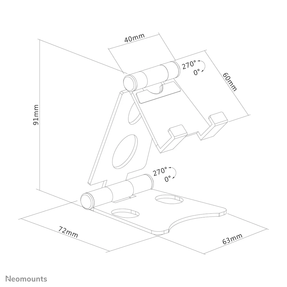 NEWSTAR Phone Desk Stand suited for phones up to 6.5inch