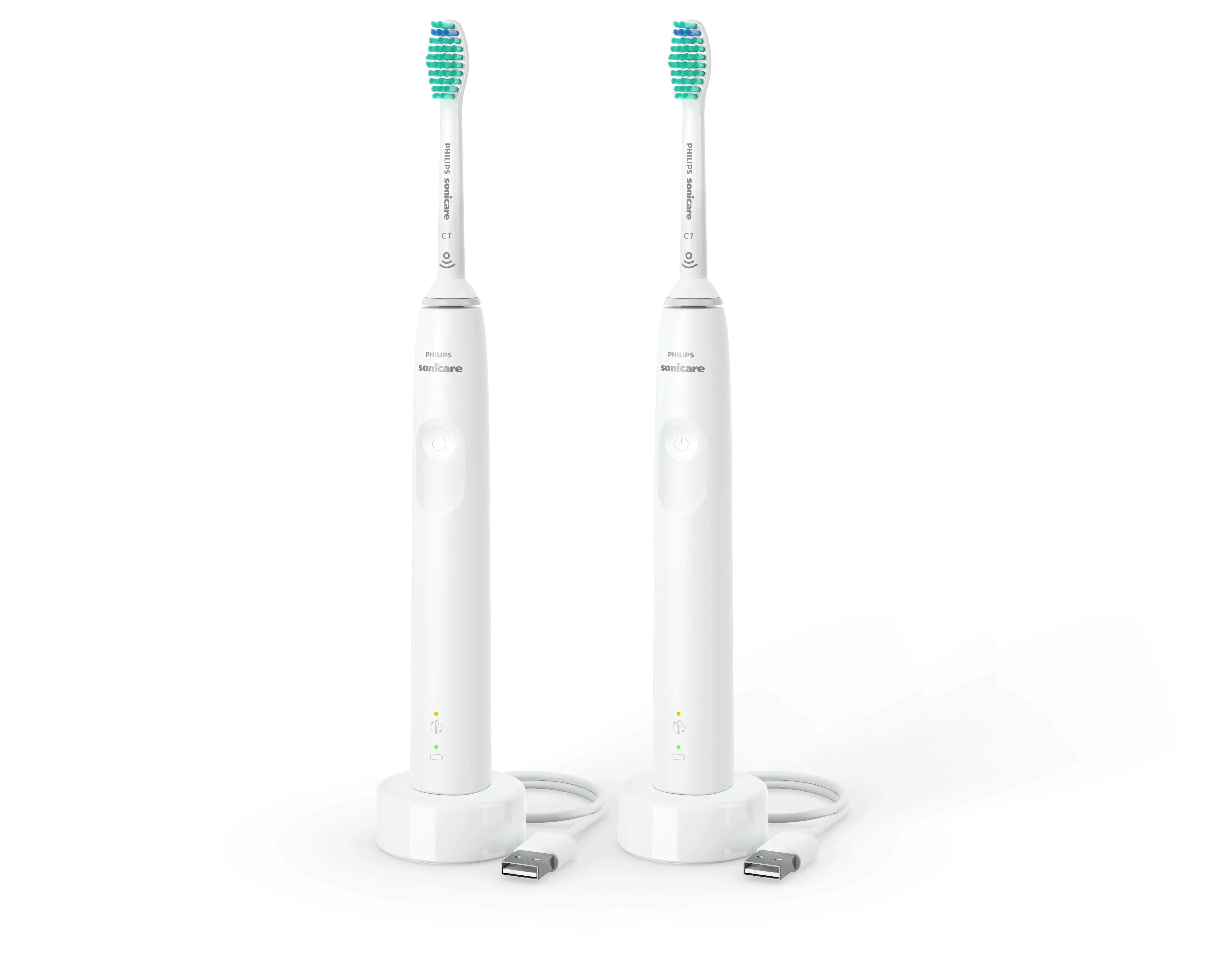 Philips Sonicare 3100 -s&auml;hk&ouml;hammasharja, 2 kpl, valkoinen