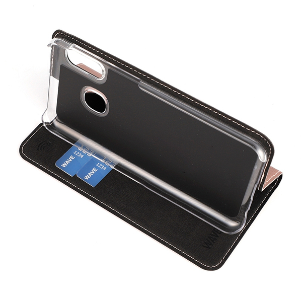 Ruusukultainen WAVE Book Case, Samsung Galaxy A20e