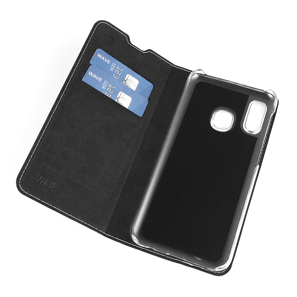 Ruusukultainen WAVE Book Case, Samsung Galaxy A20e