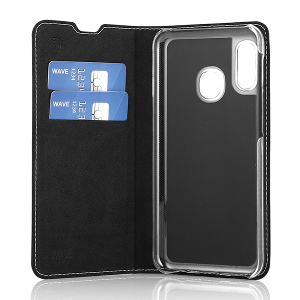 Ruusukultainen WAVE Book Case, Samsung Galaxy A20e