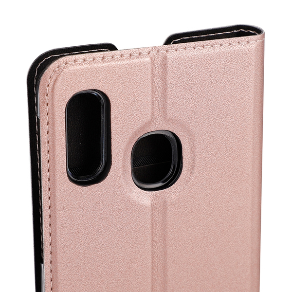 Ruusukultainen WAVE Book Case, Samsung Galaxy A20e