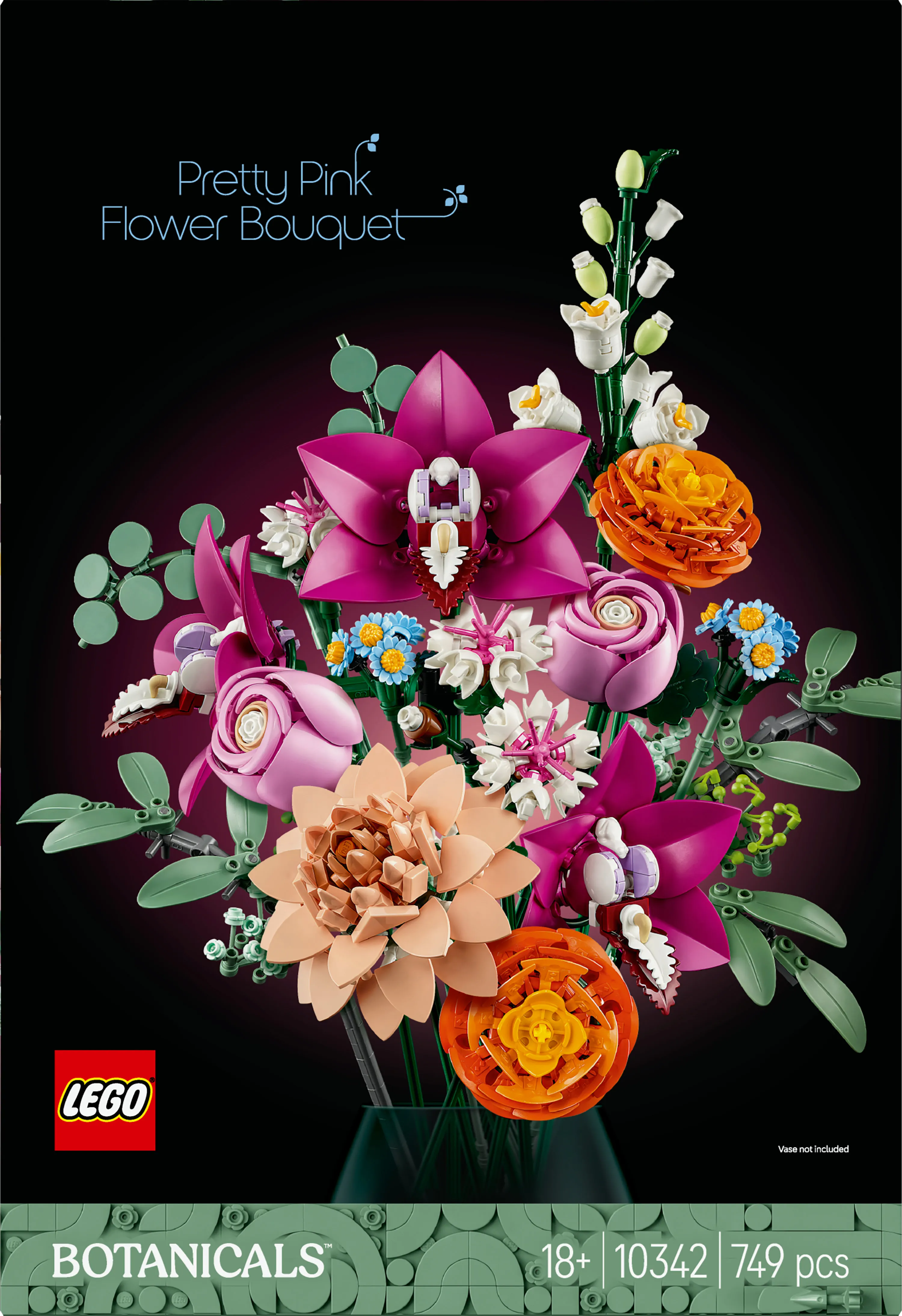 LEGO Botanicals Vacker rosa blomsterbukett 10342