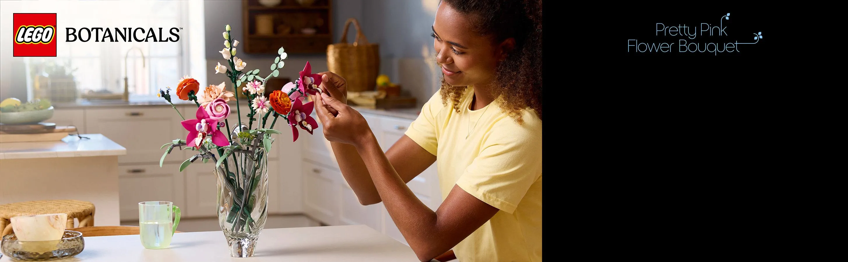 LEGO Botanicals Vacker rosa blomsterbukett 10342