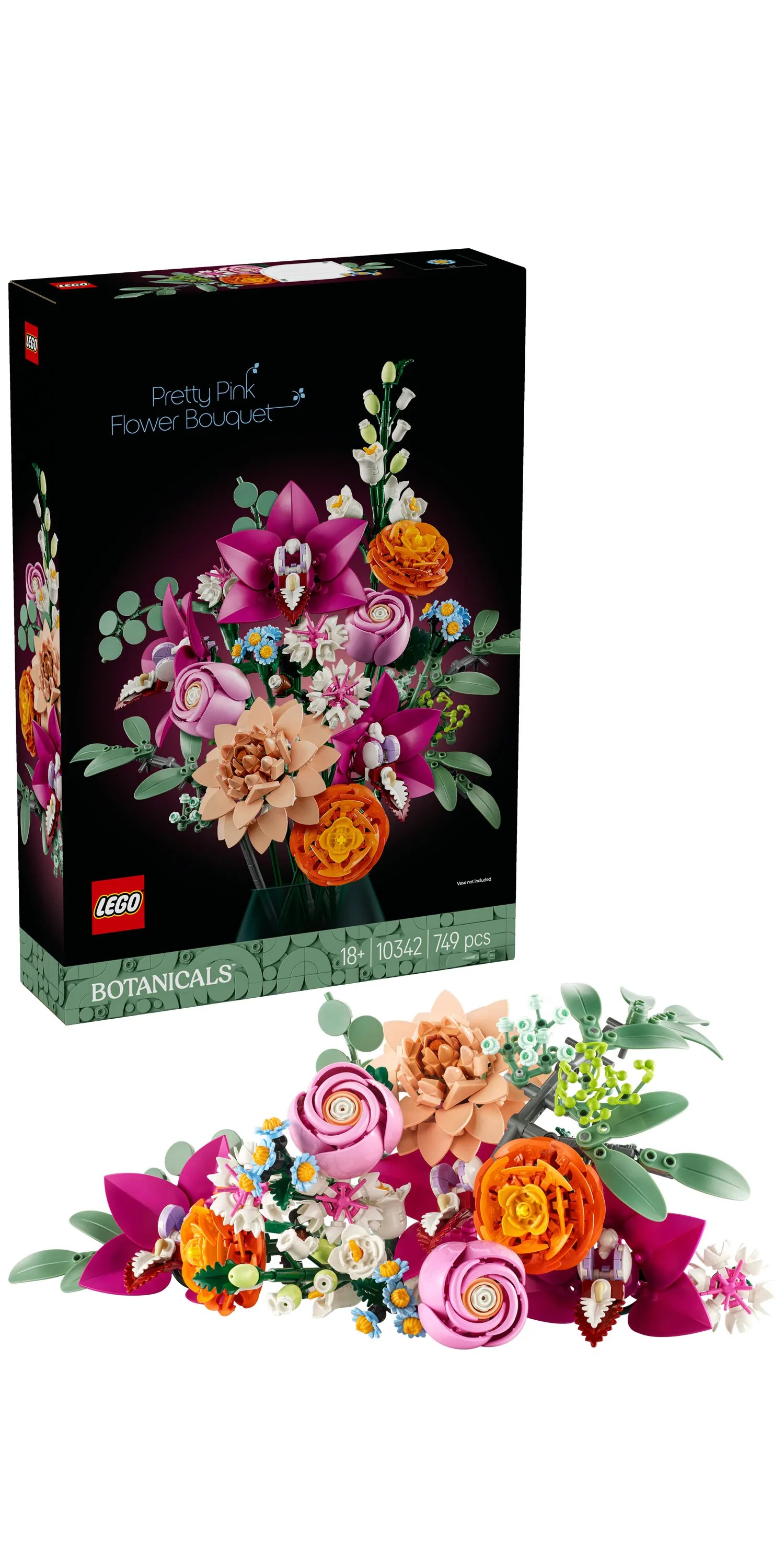 LEGO Botanicals Vacker rosa blomsterbukett 10342