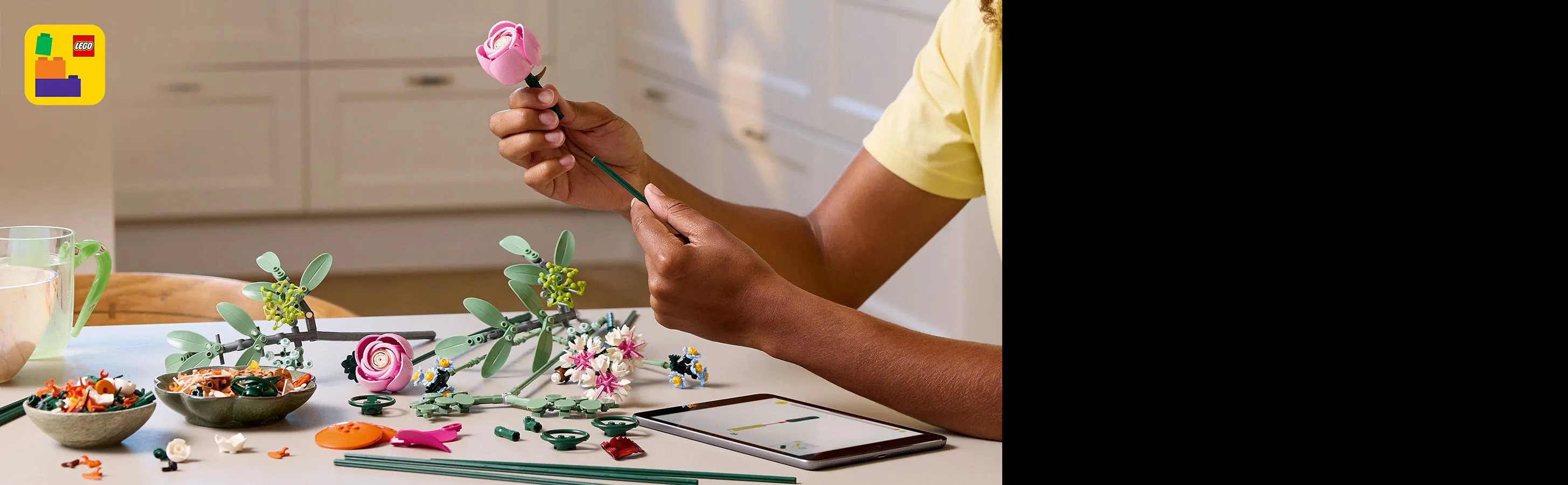 LEGO Botanicals Vacker rosa blomsterbukett 10342