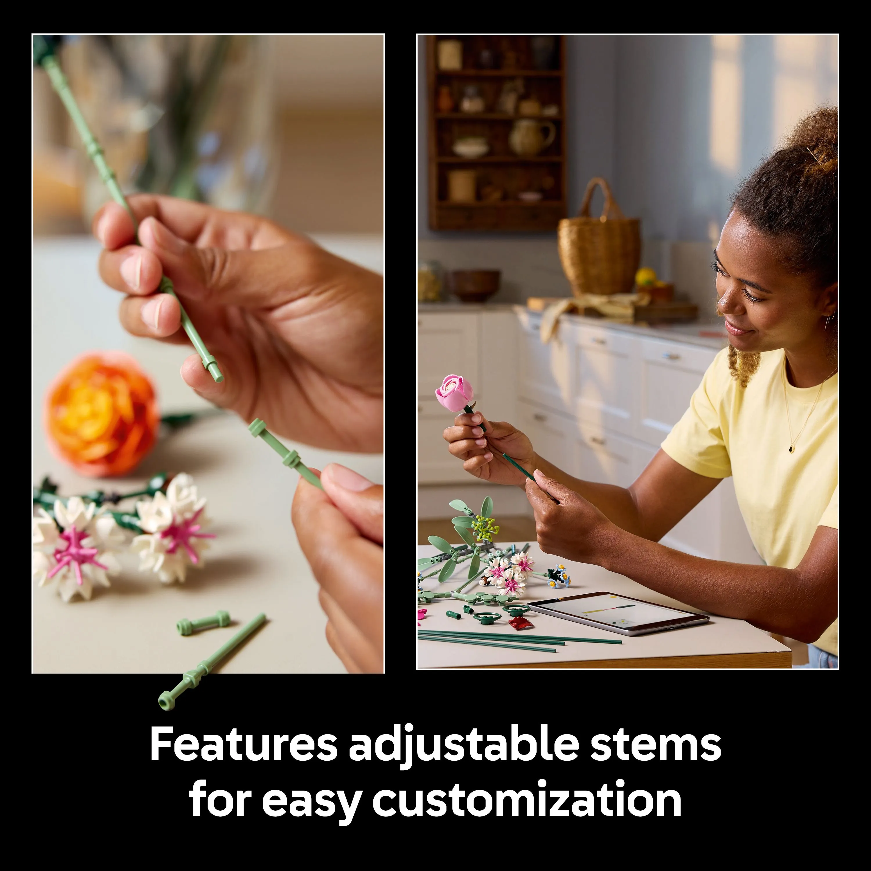 LEGO Botanicals Vacker rosa blomsterbukett 10342