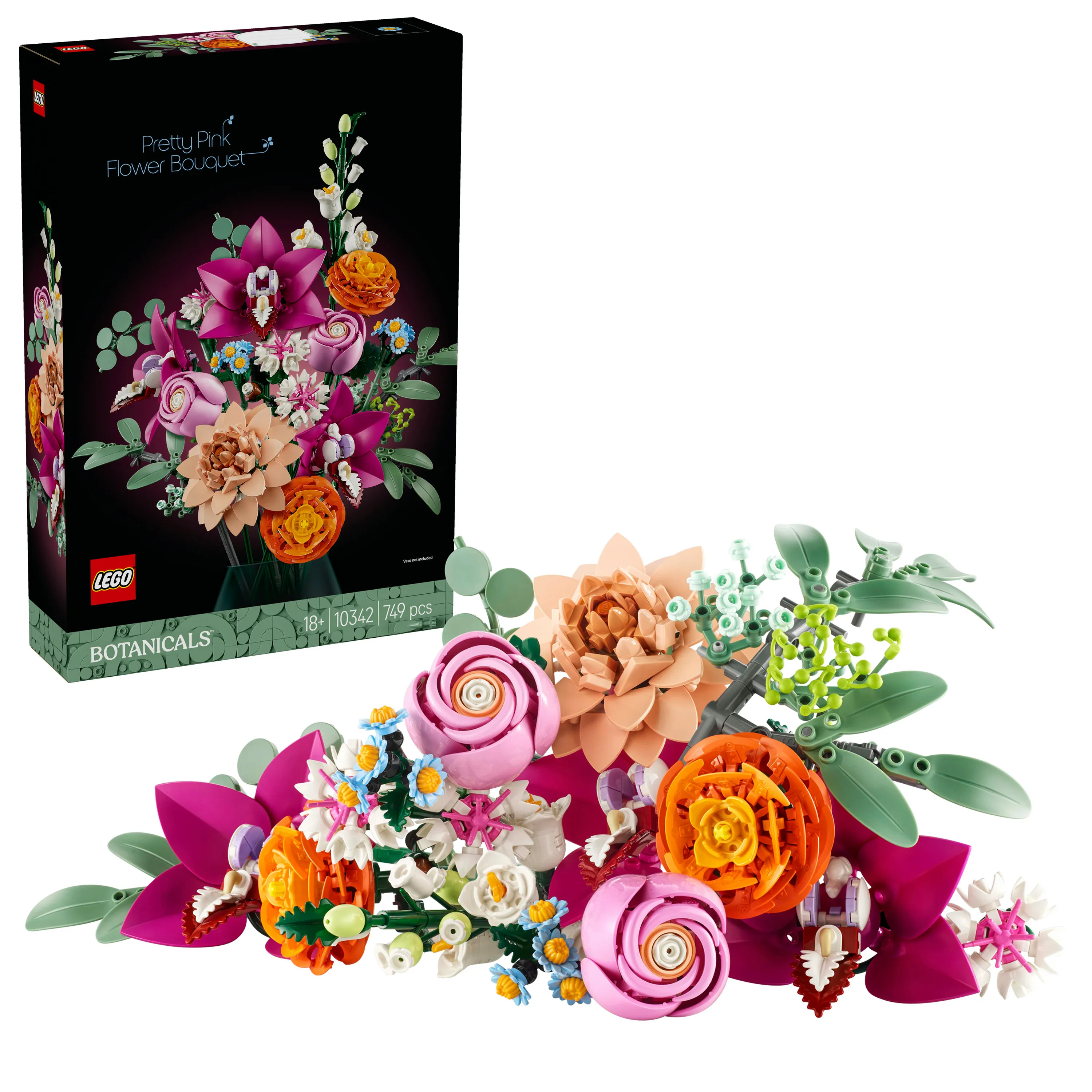 LEGO Botanicals Beautiful Pink Flower Bouquet 10342