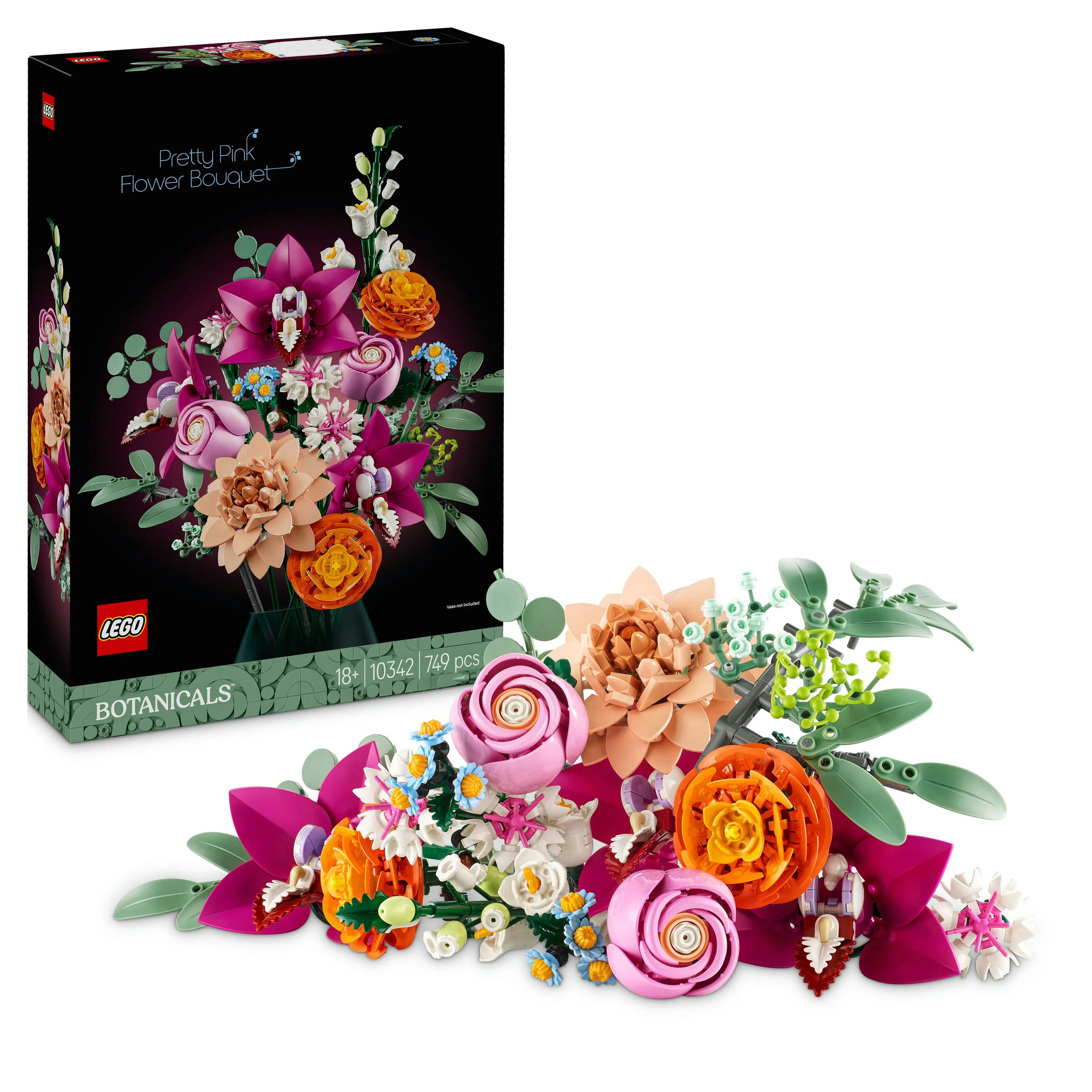 LEGO Botanicals Vacker rosa blomsterbukett 10342