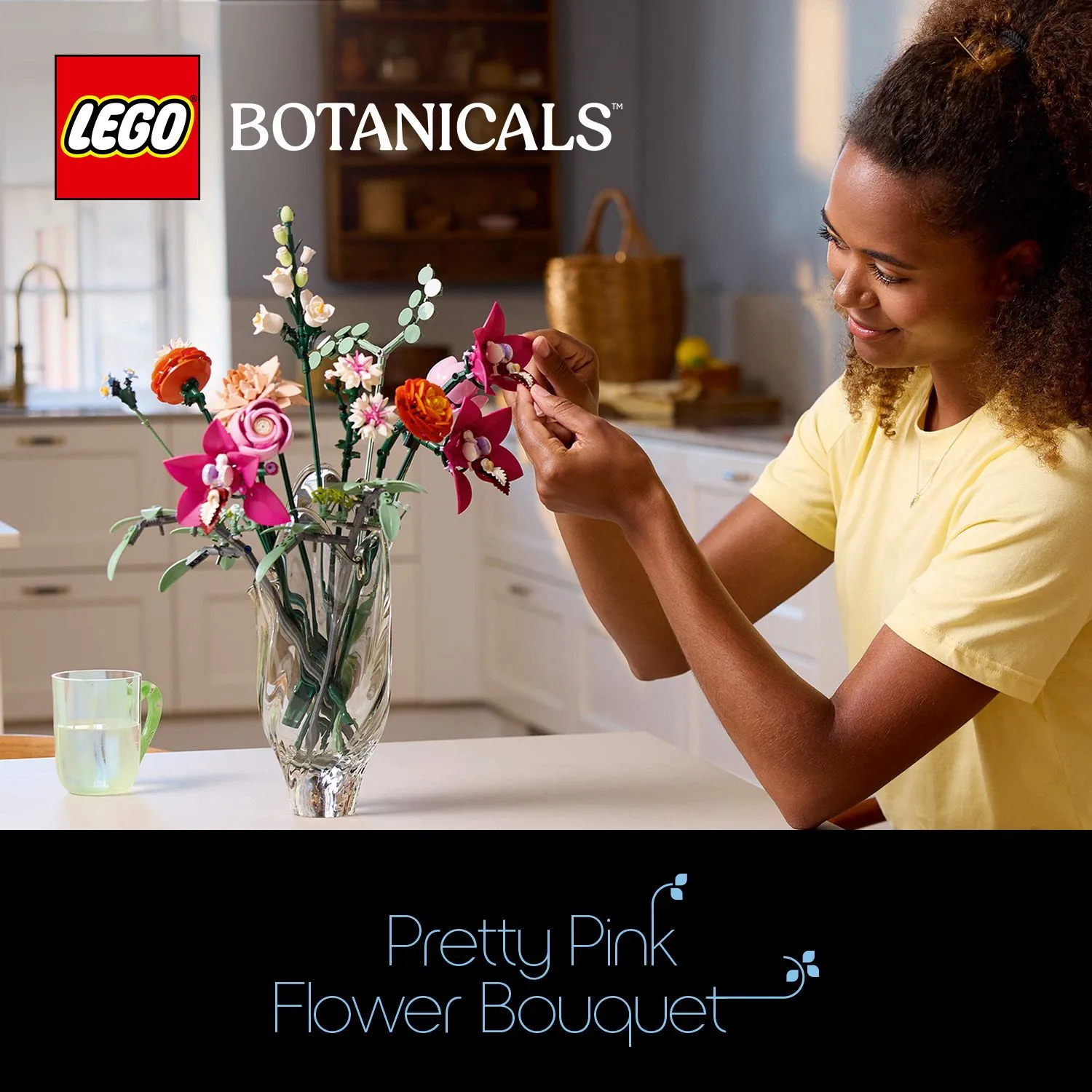 LEGO Botanicals Vacker rosa blomsterbukett 10342