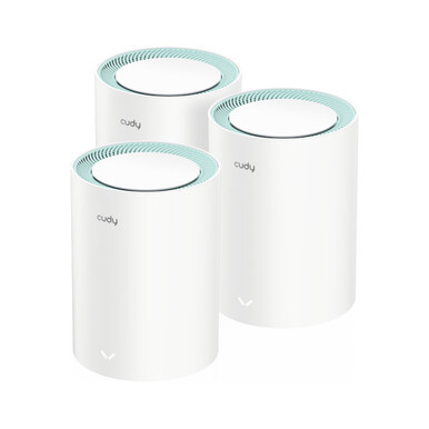 Cudy Mesh Solution M1500 -mesh WiFi -j&auml;rjestelm&auml;, Wi-Fi 6, AX1500, Dual-band, 3 kpl