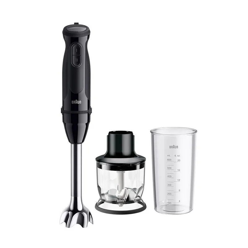 Braun MultiQuick 3 MQ30201MBK 900 W 0,6 l stavmixerset, svart, Satin steel