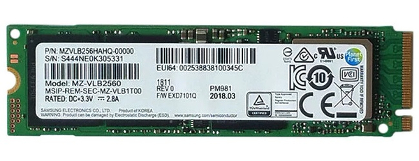 Samsung 256GB PM981 TLC Phoenix -SSD-levy M.2