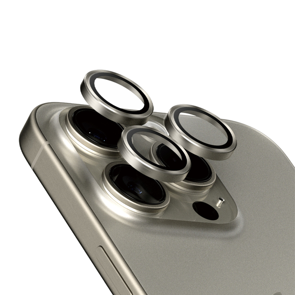 PanzerGlass Hoops, iPhone 15 Pro / 15 Pro Max - Camera Lens Protector, Natural Titanium