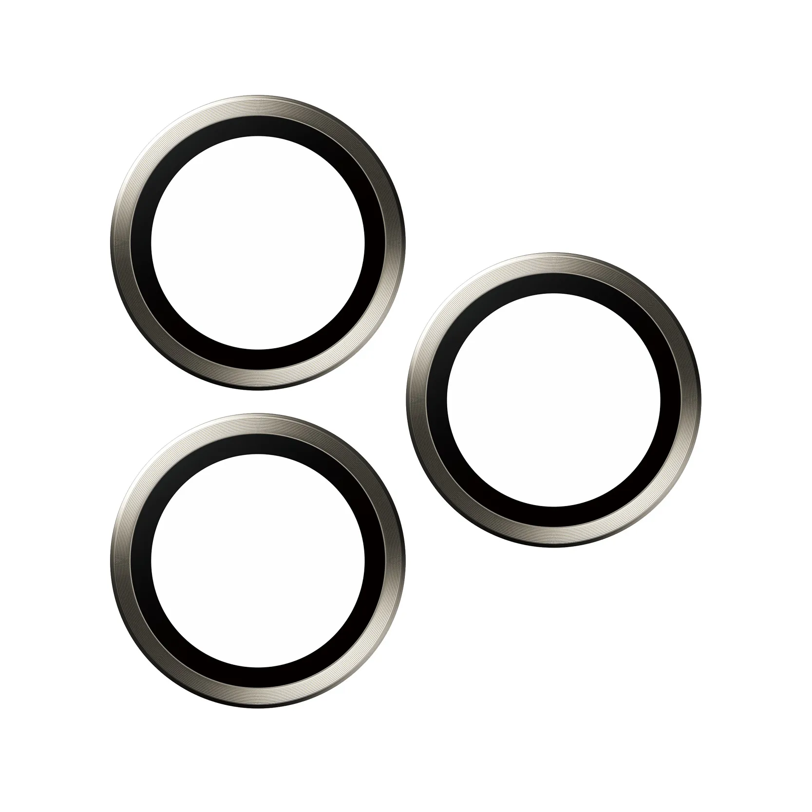 PanzerGlass Hoops, iPhone 15 Pro / 15 Pro Max - kameralinsskydd, Natural Titanium