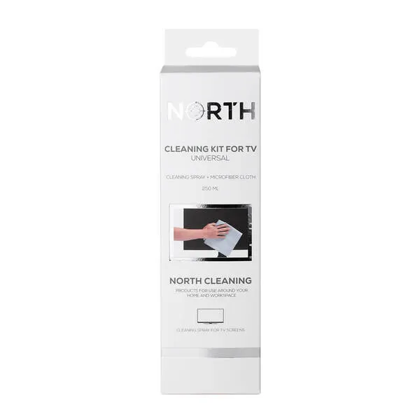 NORTH Reng&ouml;ringskit TV V&auml;tska 250ml och Reng&ouml;ringsduk