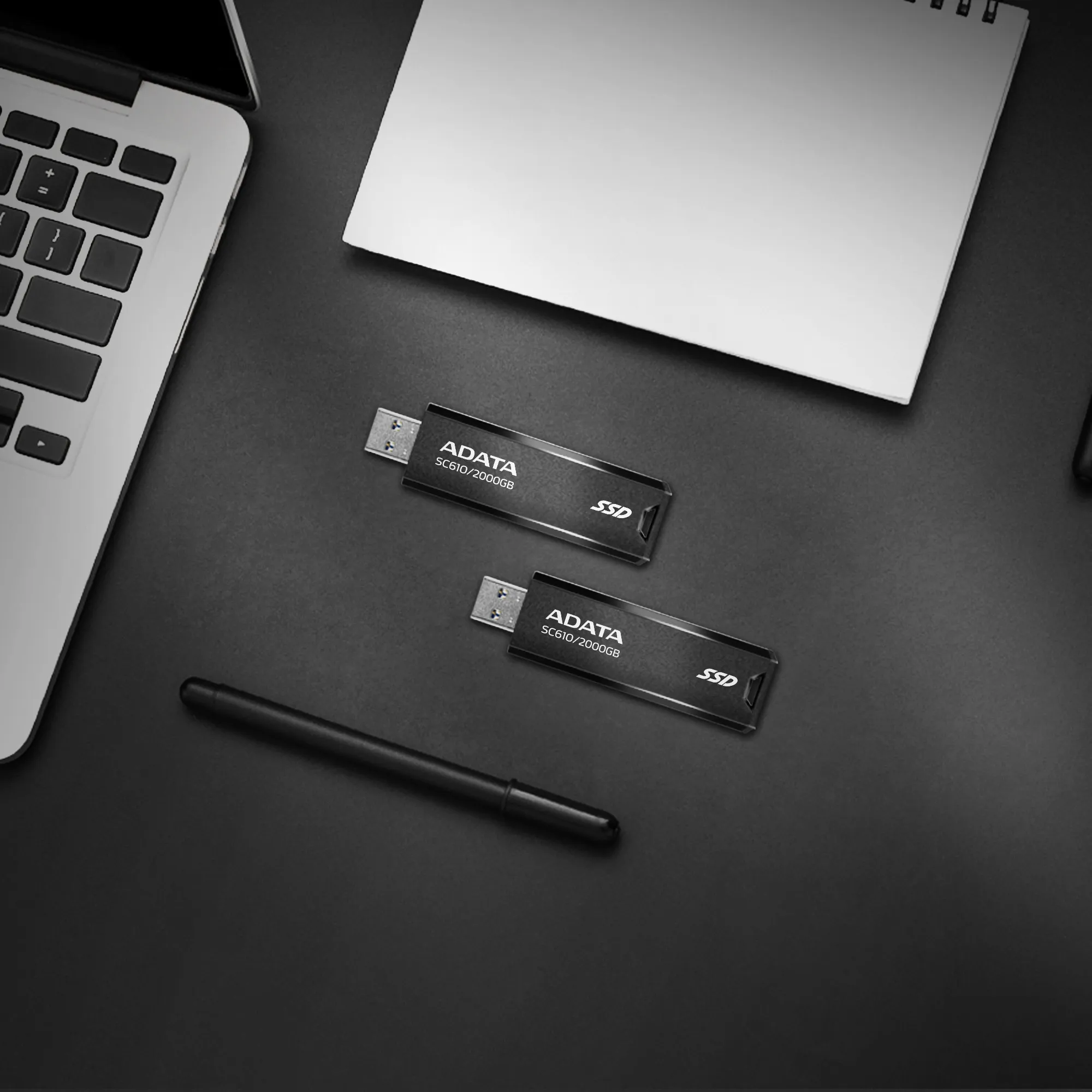 ADATA SC610 1TB USB-A - External SSD, Black