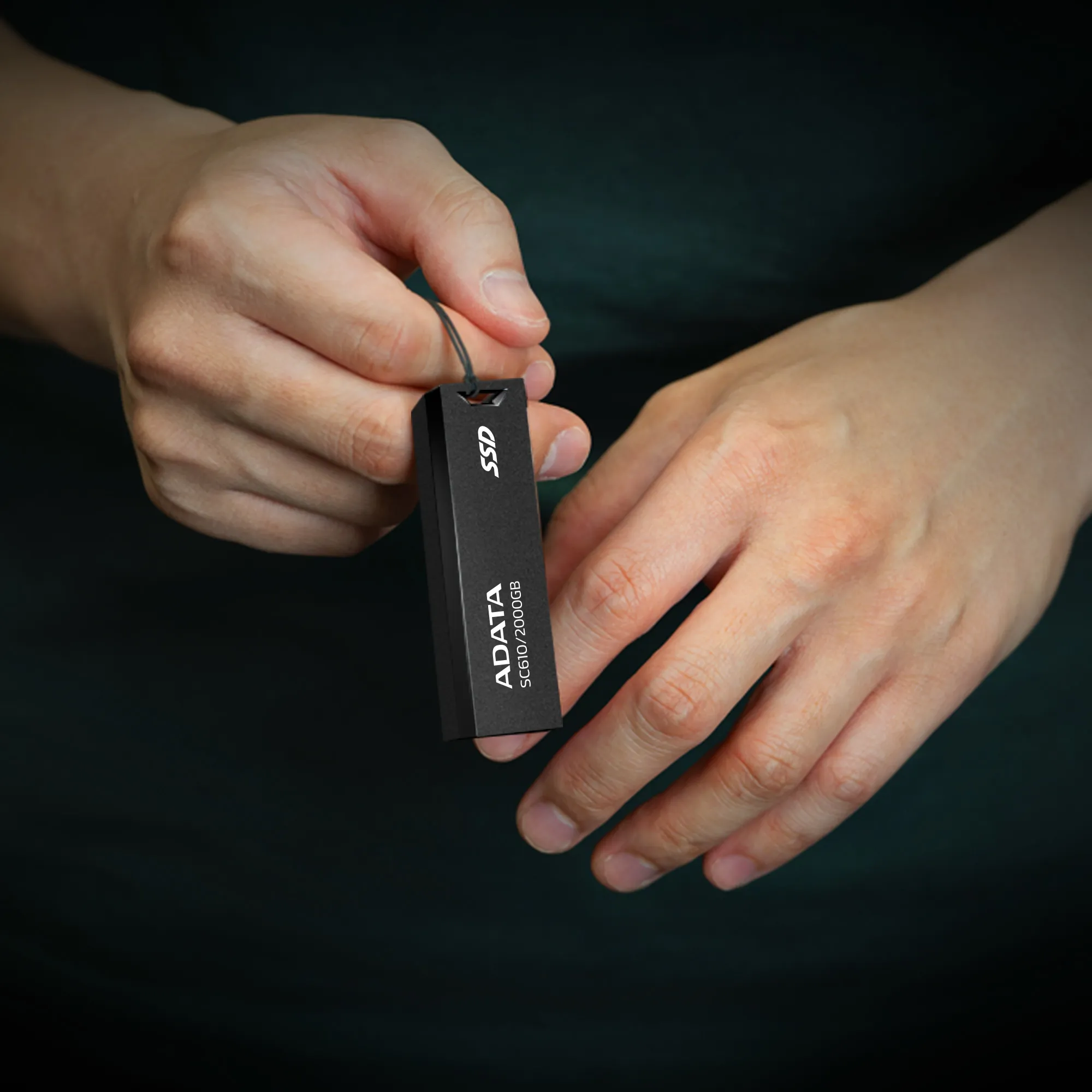 ADATA SC610 1TB USB-A - External SSD, Black