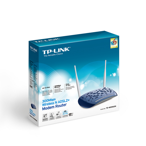 Tp Link 4port 300mbps Wlan N Adsl2 Modem Router Multitronic