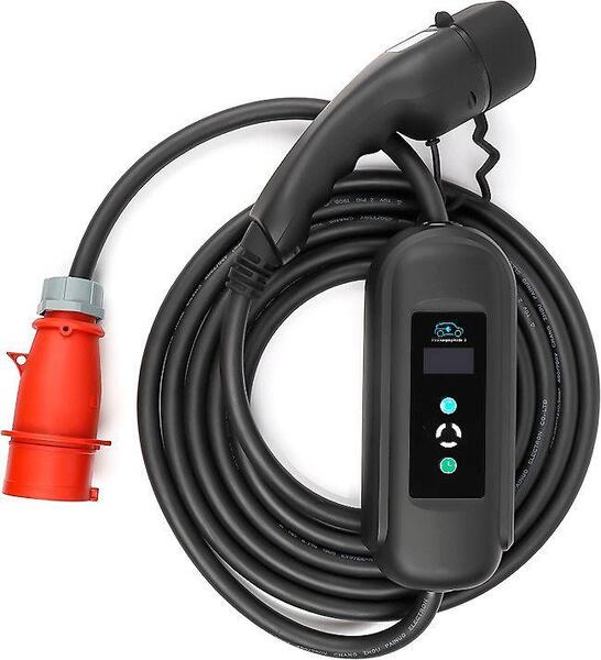 eLOAD P3, CEE 3&times;16 A/400 V, 11 kW, laddare av typ 2 f&ouml;r elbilar med 5 m kabel