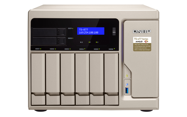 Qnap TS-877-1700-16G, 10x h&aring;rdiskplatser - NAS-server