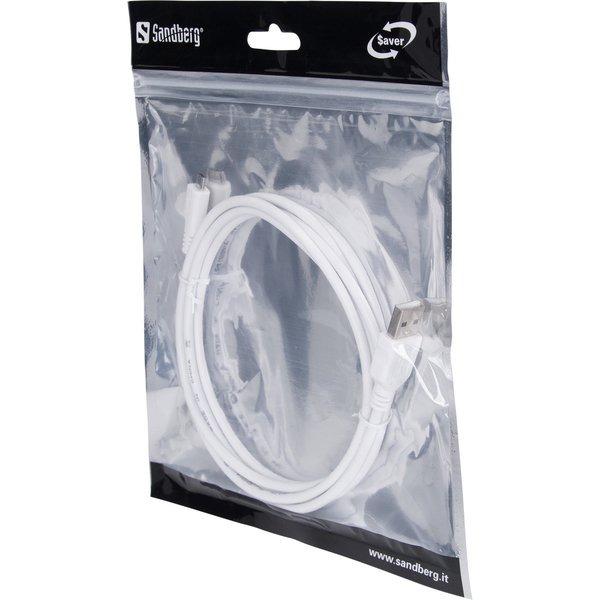 SANDBERG Saver USB 2.0 A - MicroB Cable 200cm 78.7i USB 2.0 Connection and charge