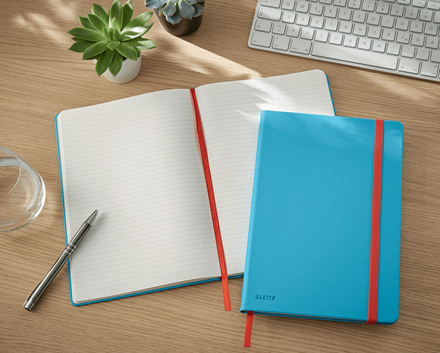 Leitz Cosy muistikirja HC B5 viivat sin.